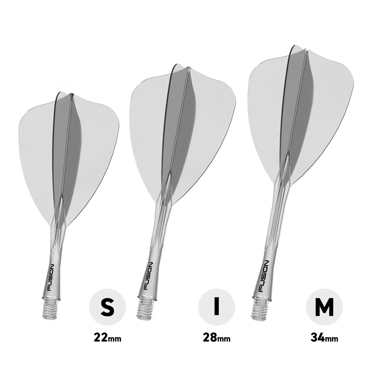 Winmau Fusion Arrow Integrated Flight & Shaft Transparent Clear