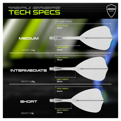 Winmau Fusion Arrow Integrated Flight & Shaft Transparent Clear