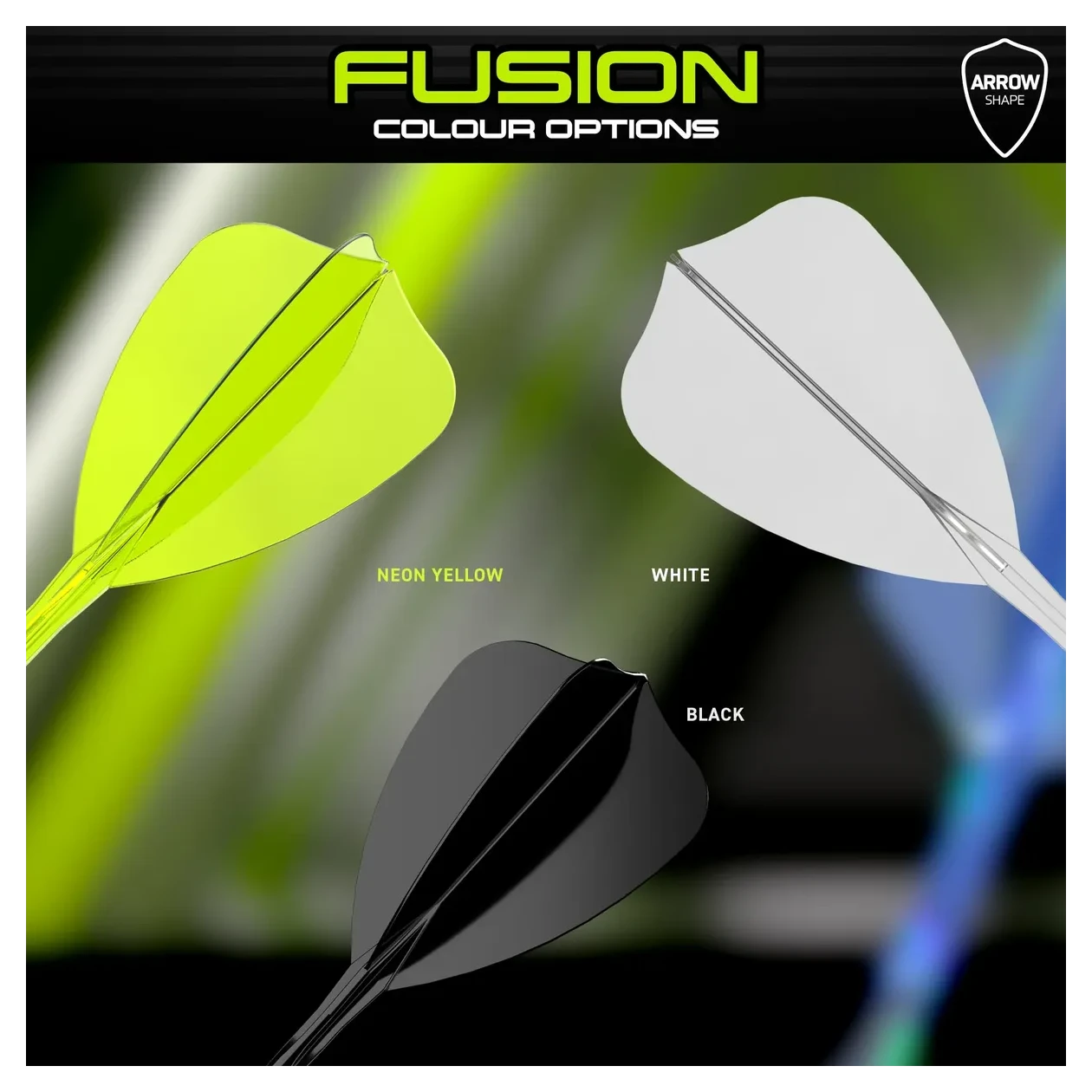 Winmau Fusion Integrated Flight & Shaft #6 Transparent Solid White