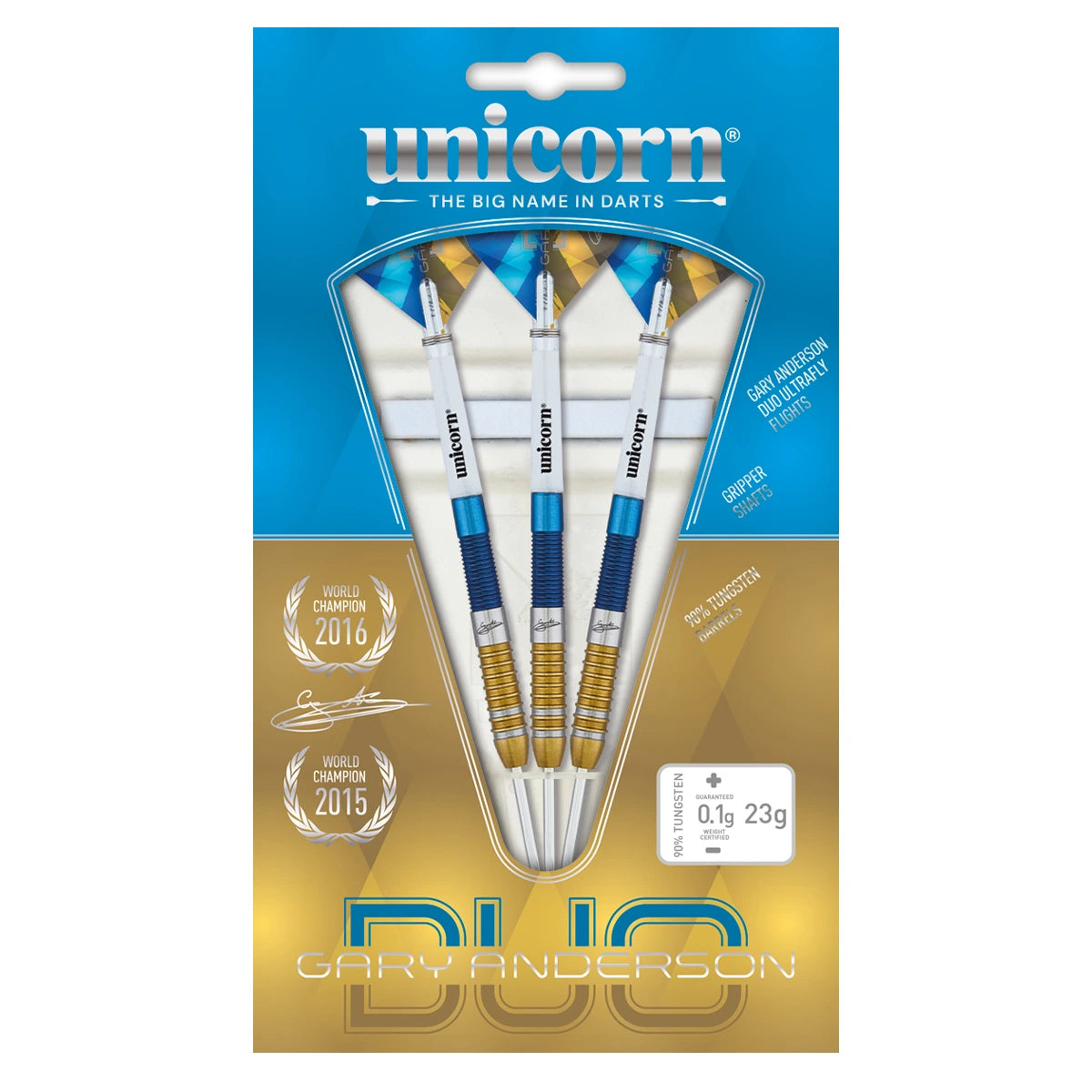 Unicorn Gary Anderson Duo 90% Tungsten 23g Darts