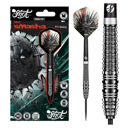 Shot Gnarly Smasha Steel Tip Darts 90% Tungsten Barrels