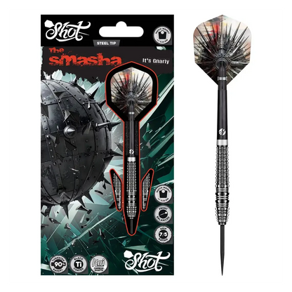 Shot Gnarly Smasha Steel Tip Darts 90% Tungsten Barrels