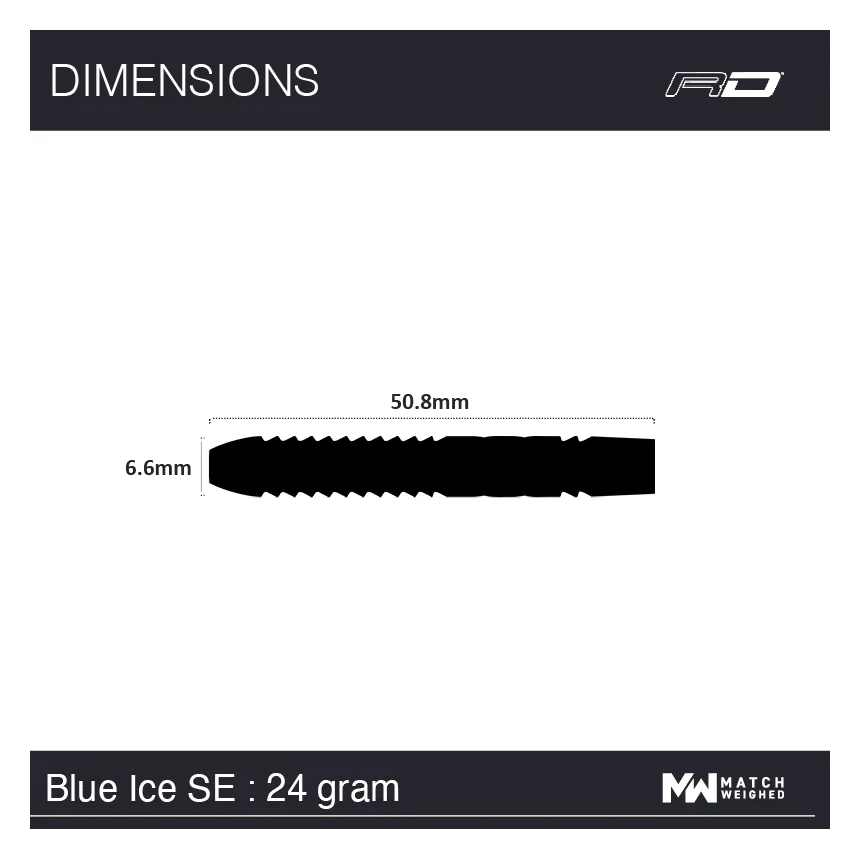 Red Dragon Gerwyn Price Blue Ice SE 90% Tungsten Steel Tip Darts