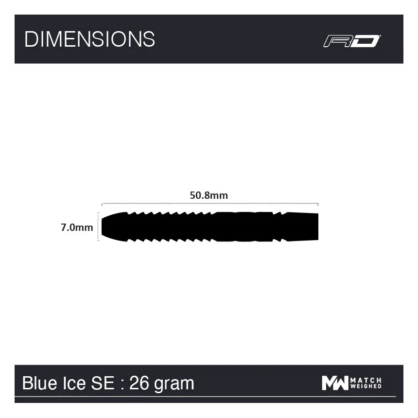 Red Dragon Gerwyn Price Blue Ice SE 90% Tungsten Steel Tip Darts