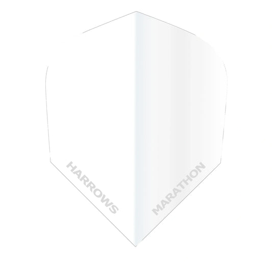 Harrows Marathon Anti Glare Dart Flights - White/Silver