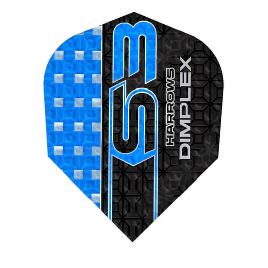 Harrows Dimplex S3 Dart Flights - Blue