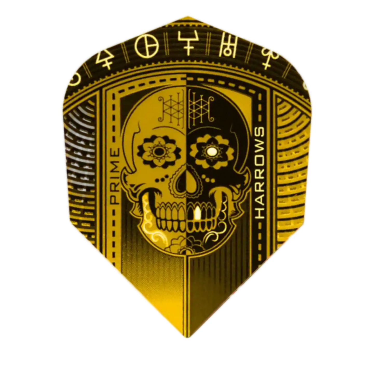 Harrows Prime Gold Skull Dart Flights