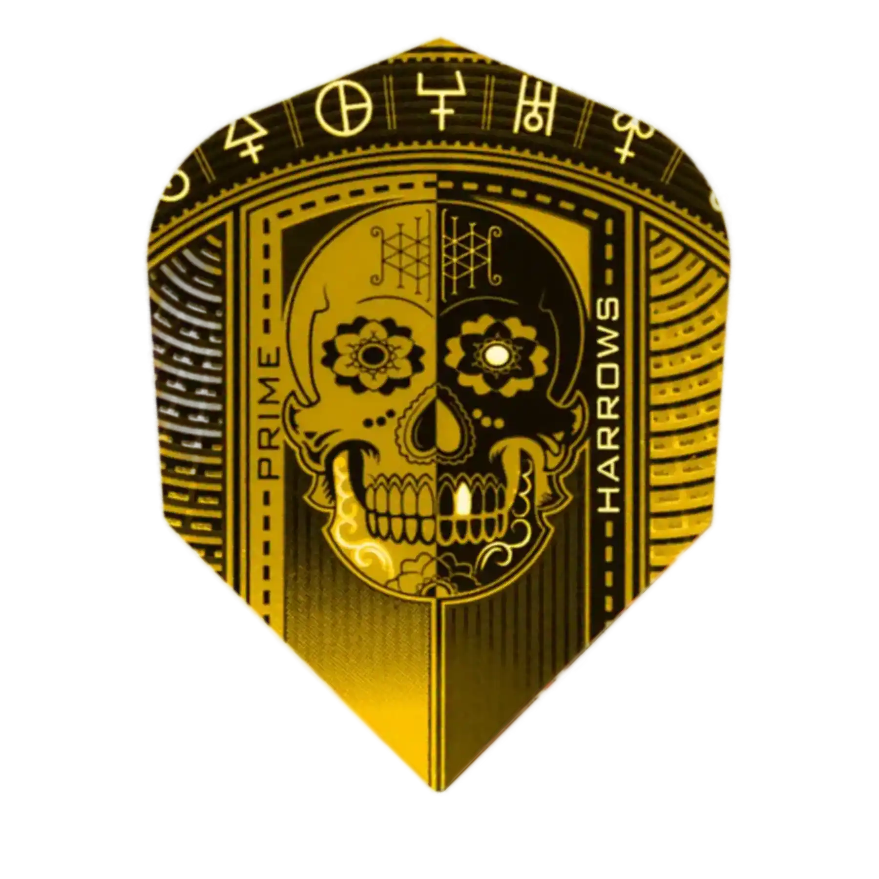 Harrows Prime Gold Skull Dart Flights