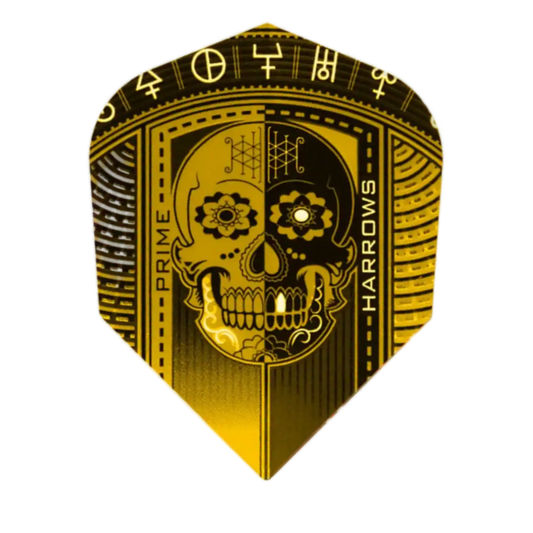 Harrows Prime Gold Skull Dart Flights