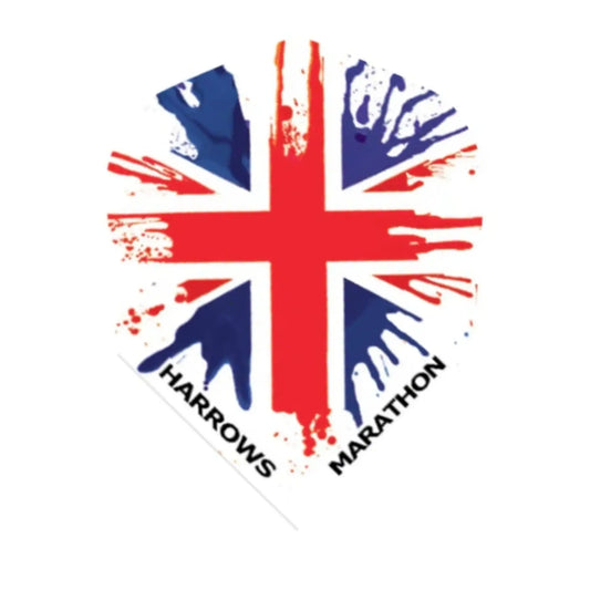 Harrows Marathon Union Jack Paint Splat Dart Flights