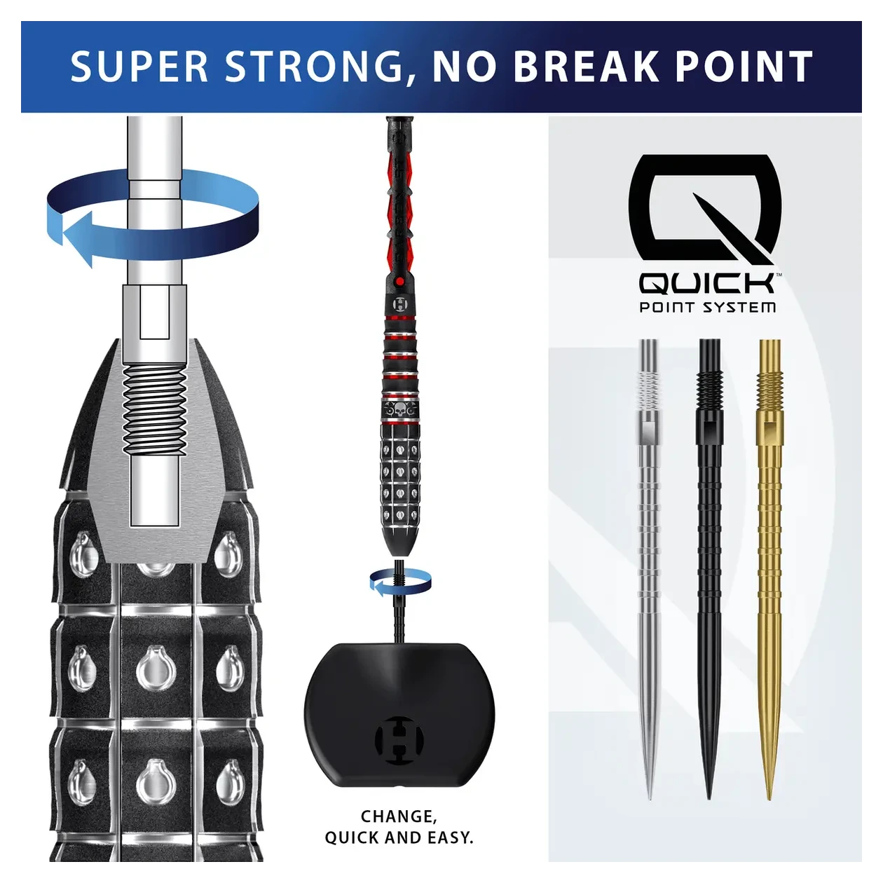 Harrows Quick Point | Heavy Metal Grip | Specs