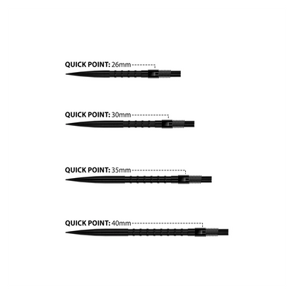 Harrows Quick Point | Heavy Metal Grip | Black