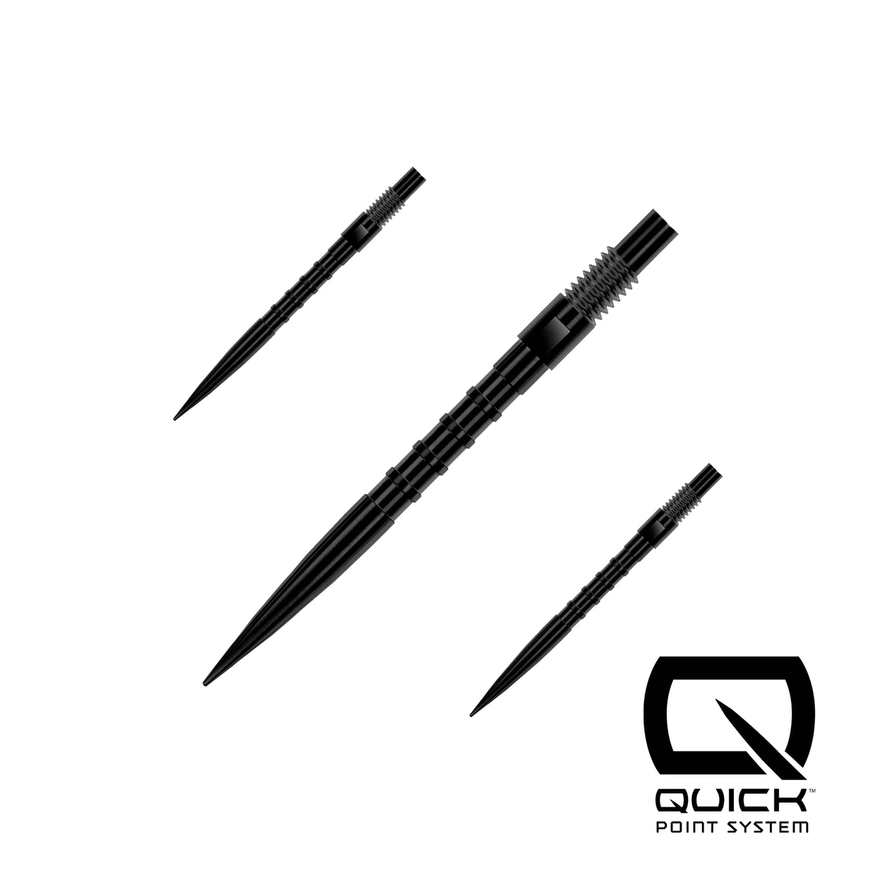 Harrows Quick Point | Heavy Metal Grip | Black