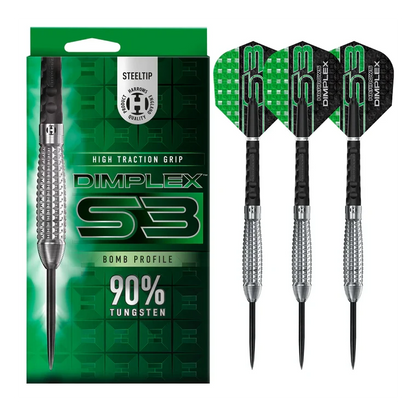 Harrows Dimplex S3 Bomb 90% Steel Tip Darts