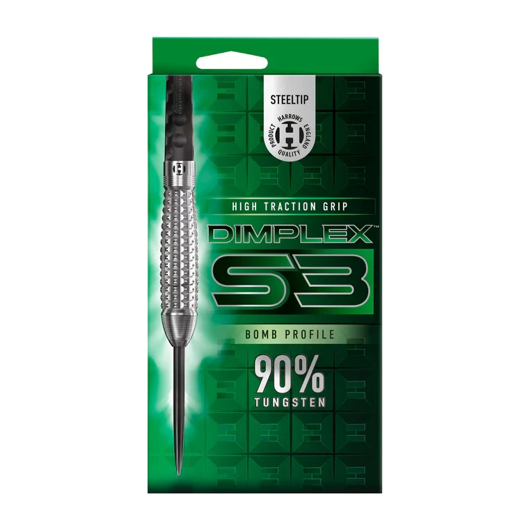 Harrows Dimplex S3 Bomb 90% Steel Tip Darts