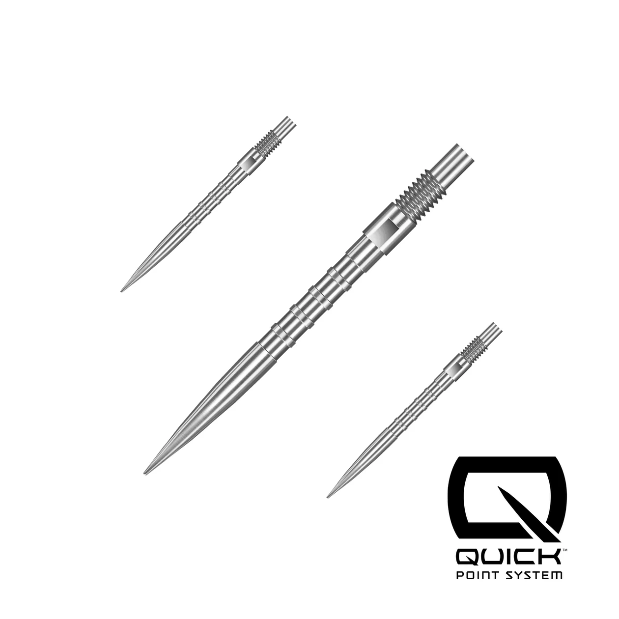 Harrows Quick Point | Heavy Metal Grip | Silver