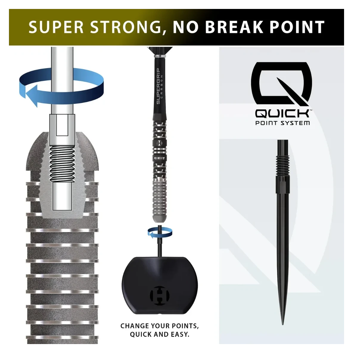 Harrows Chizzy Series 4 | Quick Point | 90% Tungsten Steel Tip Darts - Sherwood Sport