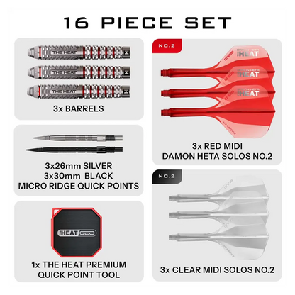 Harrows Damon Heta Geo 90% Tungsten Steel Tip Darts