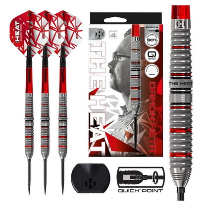 Harrows Damon Heta Series 4 Quick Point 90% Tungsten Steel Tip Darts - Sherwood Sport