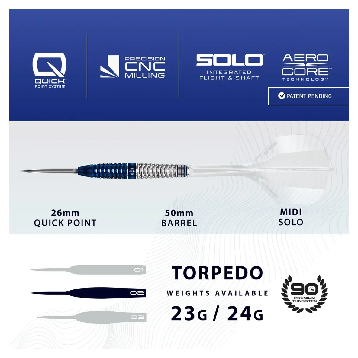 Harrows Geo 02 Torpedo Darts - Sherwood Sport