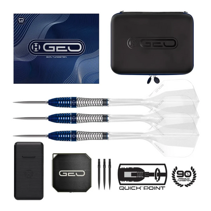 Harrows Geo 03 Bomb Quick Point 90% Tungsten Steel Tip Darts - Sherwood Sport
