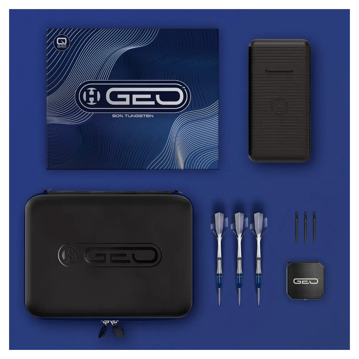 Harrows Geo 03 Bomb Quick Point 90% Tungsten Steel Tip Darts - Sherwood Sport