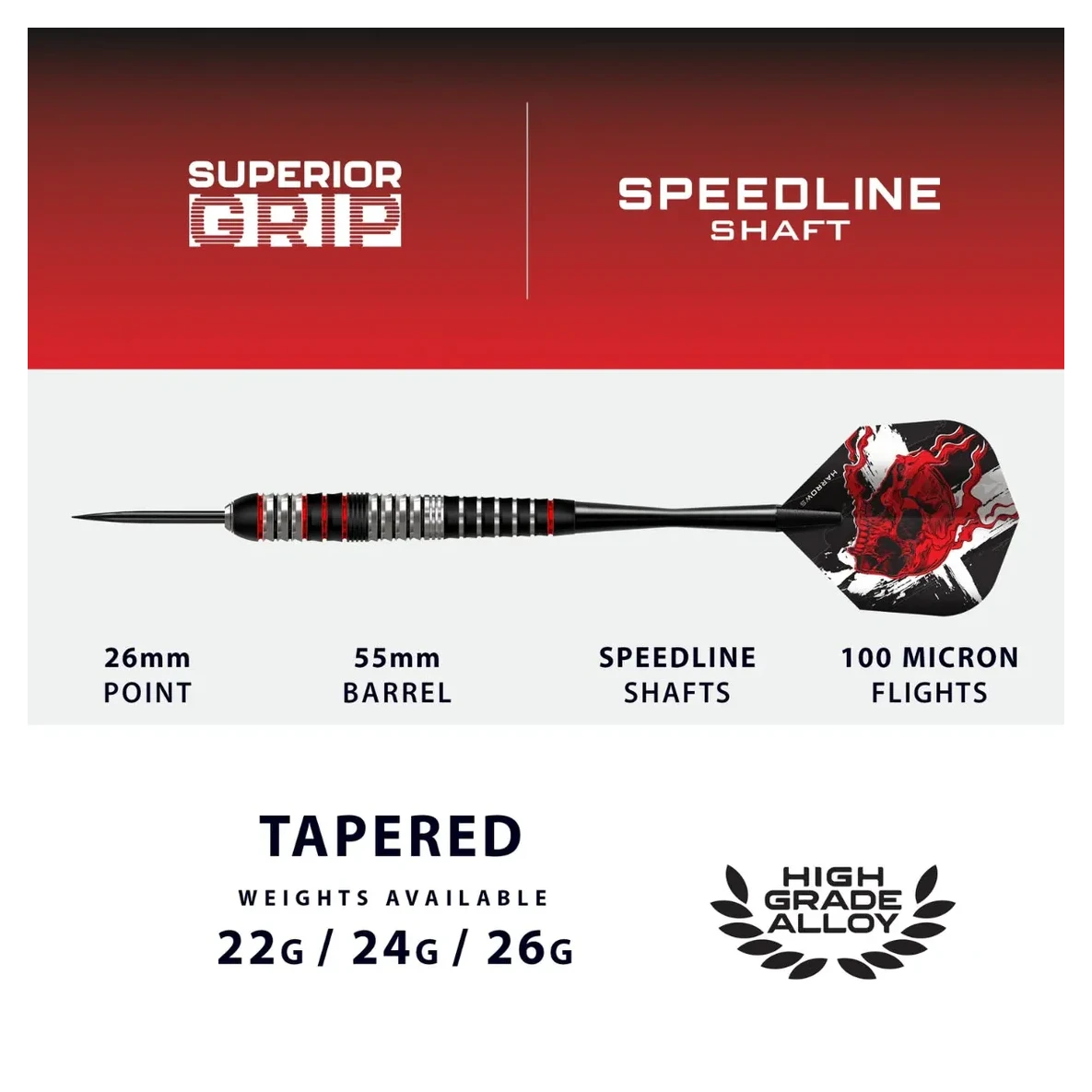 Harrows Ryan Searle Heavy Metal Stainless Steel Tip Darts