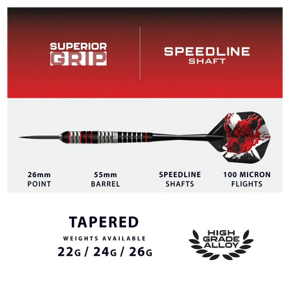 Harrows Ryan Searle Heavy Metal Stainless Steel Tip Darts