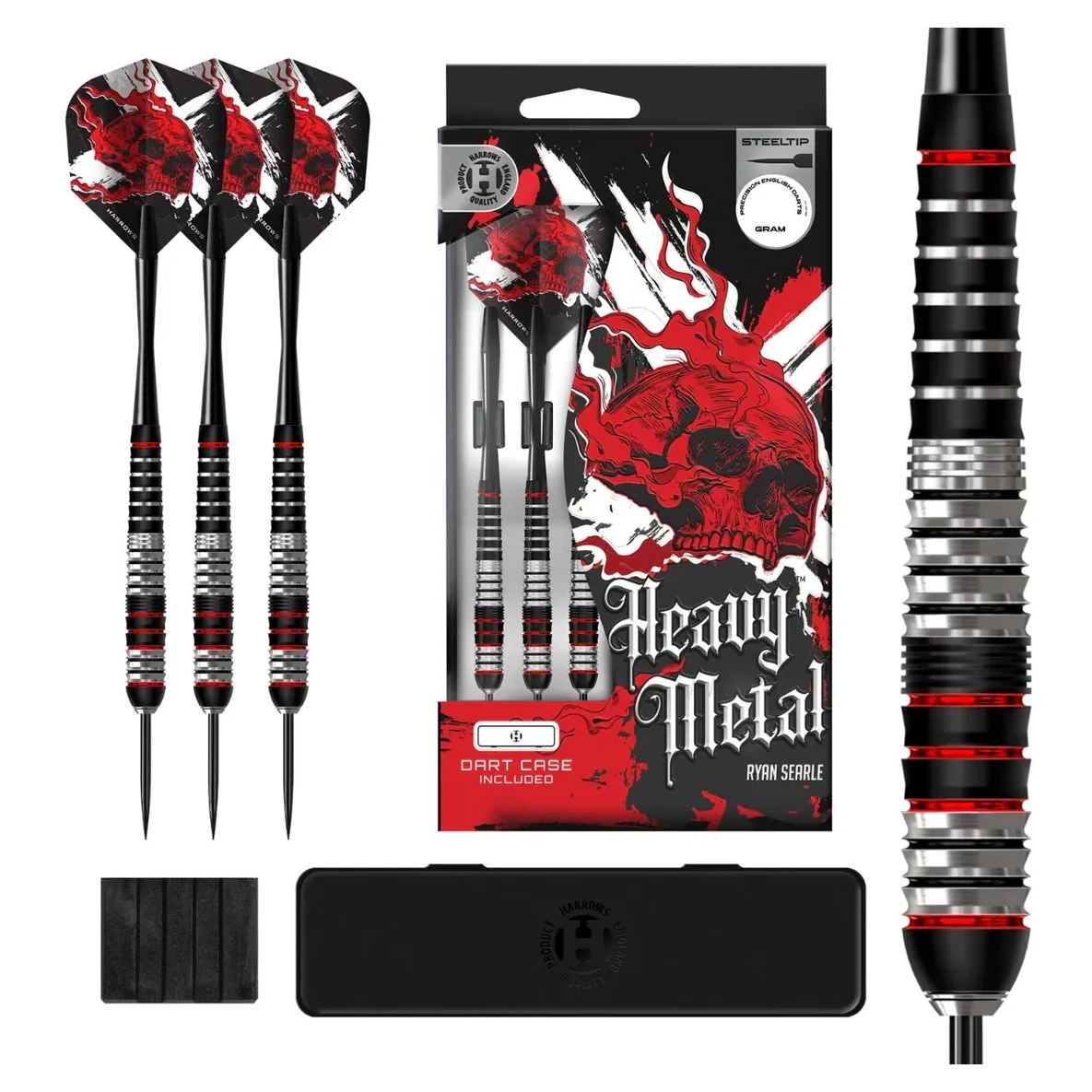 Harrows Ryan Searle Heavy Metal Stainless Steel Tip Darts