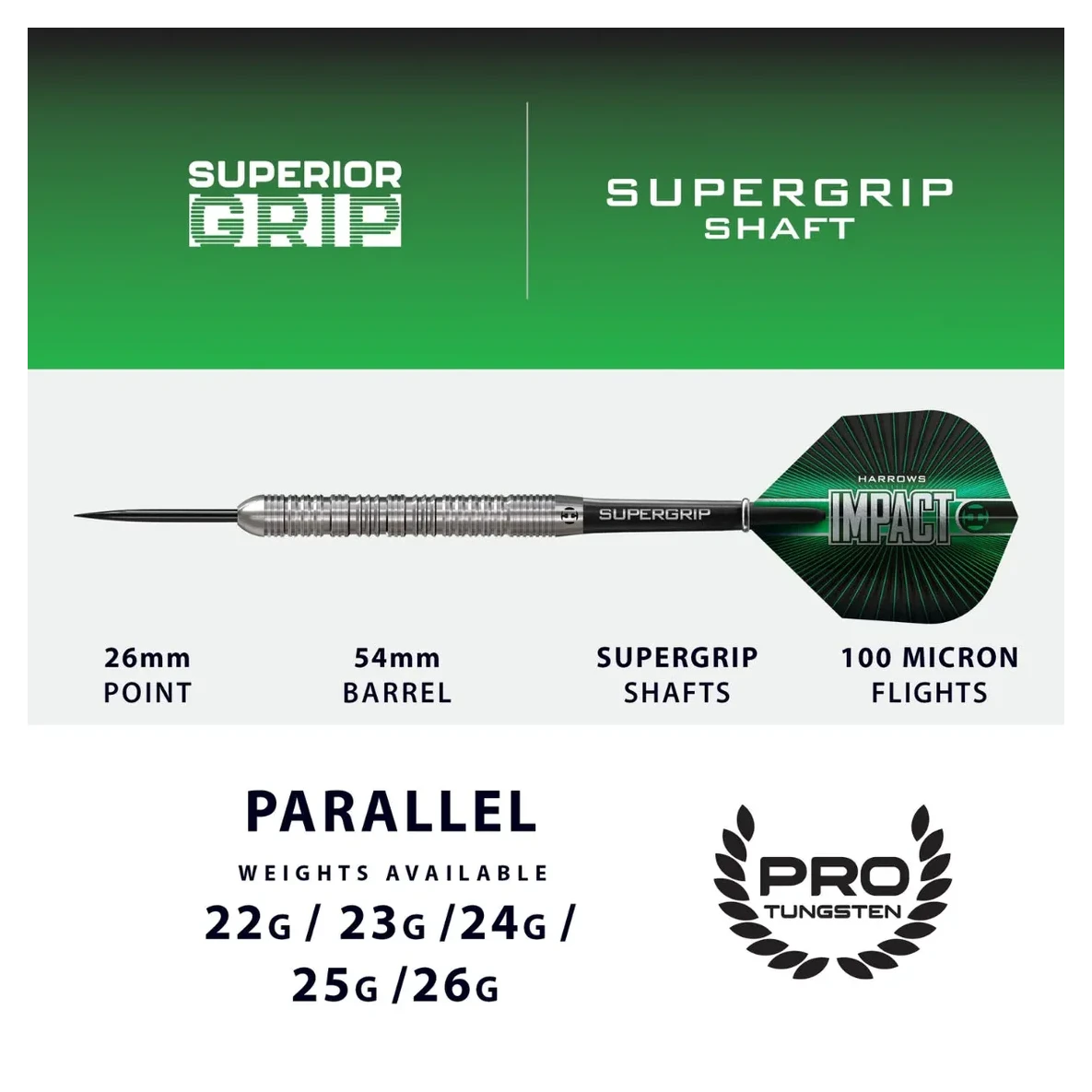 Harrows Impact Premium Tungsten Steel Tip Darts - Sherwood Sport