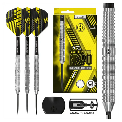 Harrows NX90 | Parallel | Quick Point | 90% Tungsten Steel Tip Darts