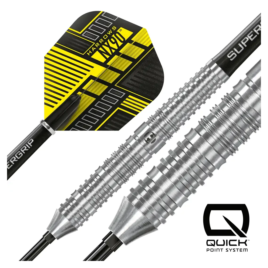 Harrows NX90 | Parallel | Quick Point | 90% Tungsten Steel Tip Darts