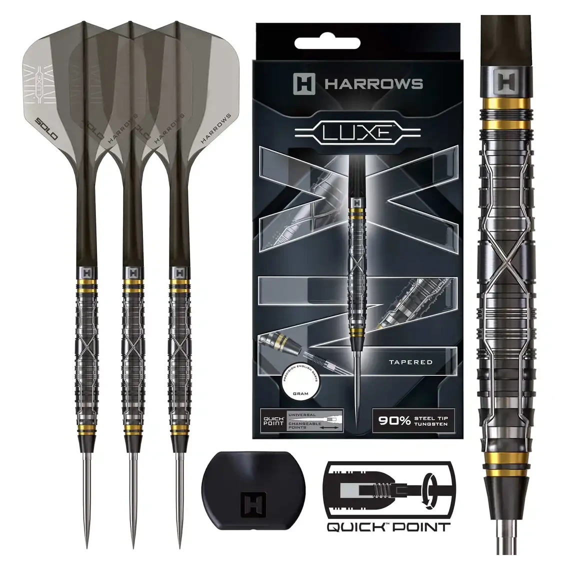 Harrows NX Luxe Tapered 90% Tungsten Steel Tip Darts