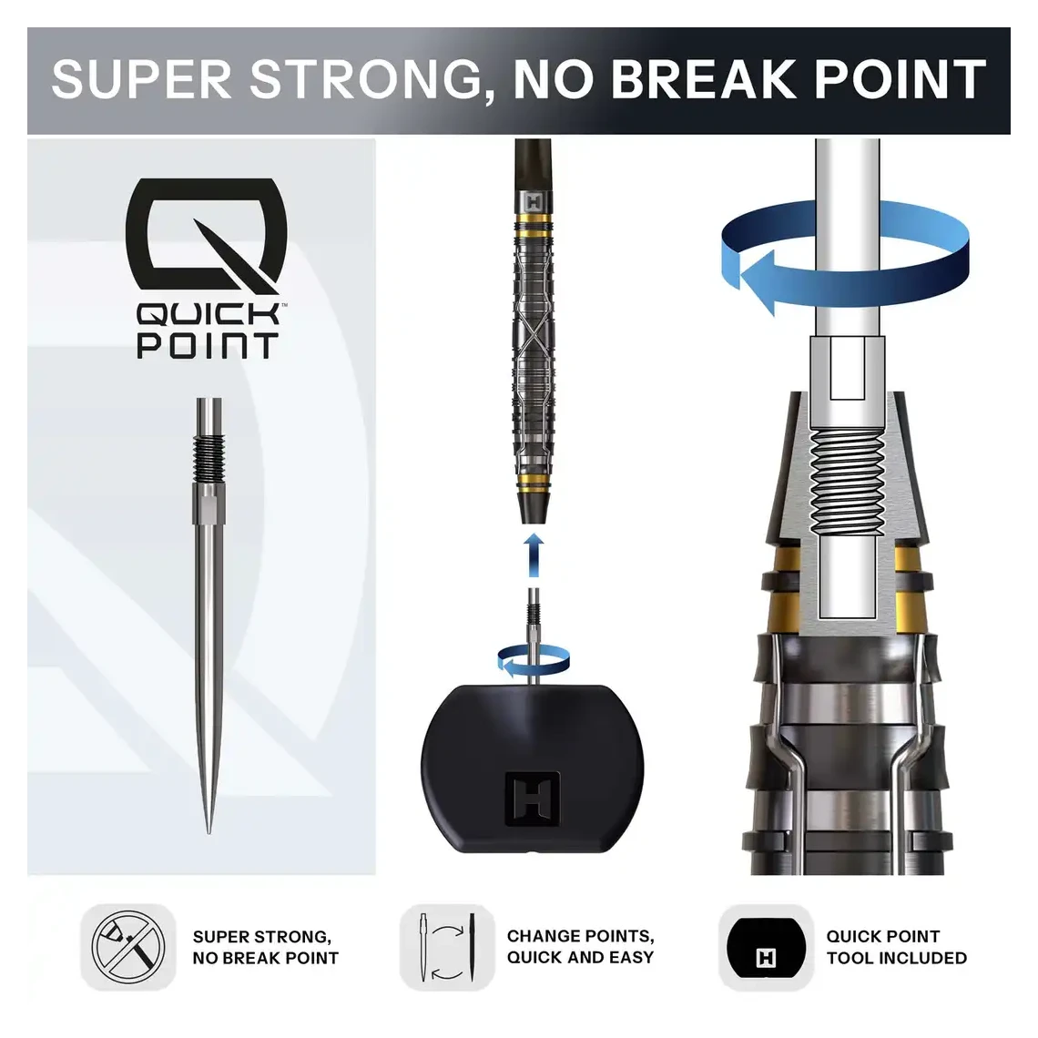 Harrows NX Luxe Tapered 90% Tungsten Steel Tip Darts