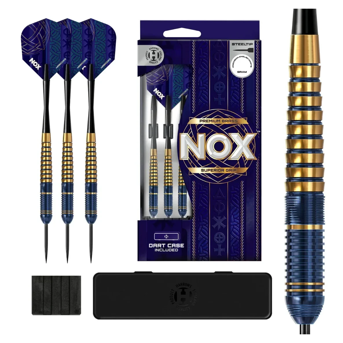 Harrows Nox Premium Brass Steel Tip Darts - Sherwood Sport