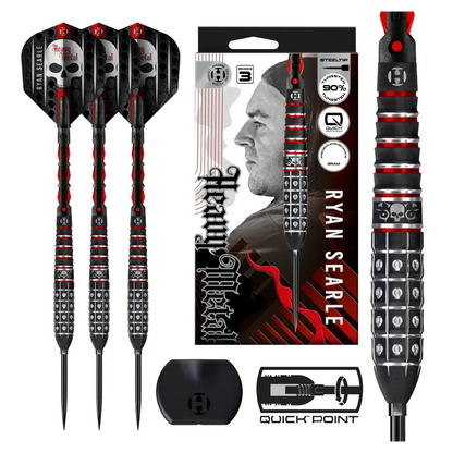 Harrows Ryan Searle Series 3 Quick Point 90% Tungsten Steel Tip Darts - Sherwood Sport