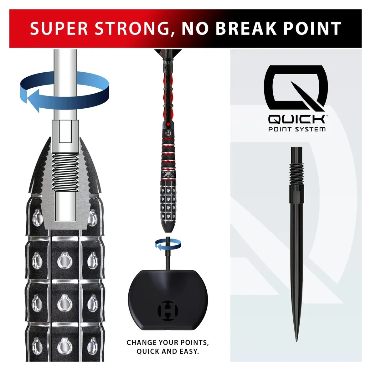 Harrows Ryan Searle Series 3 Quick Point 90% Tungsten Steel Tip Darts - Sherwood Sport