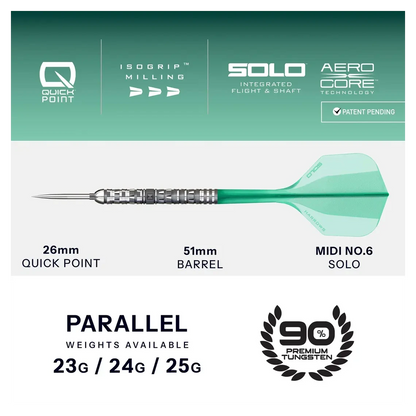 Harrows Torrent Parallel 90% Tungsten Steel Tip Darts