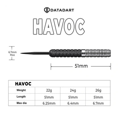 DataDart Havoc 90% Tungsten 24g Darts
