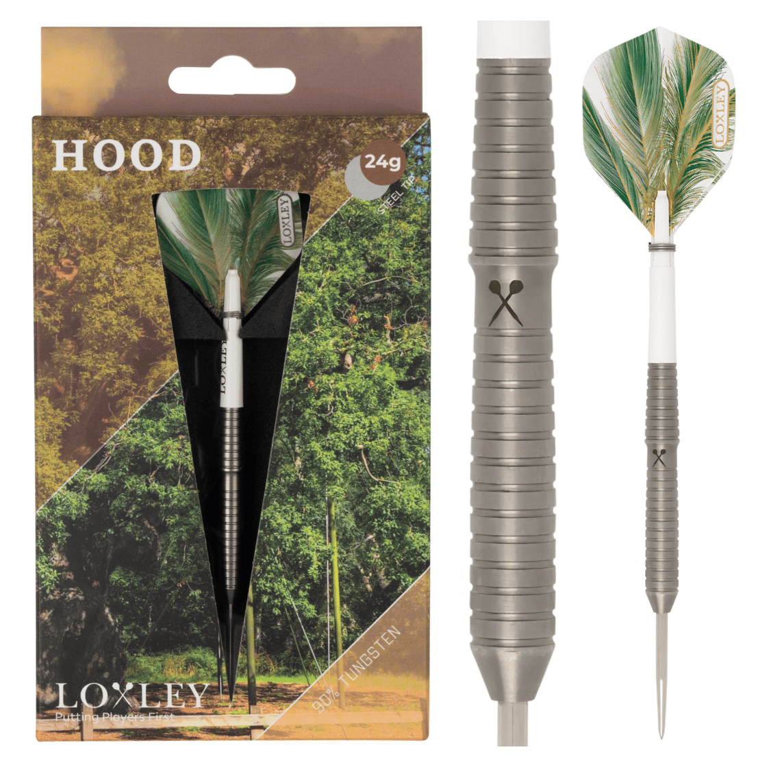 Loxley Hood 90% Tungsten Steel Tip Darts Package