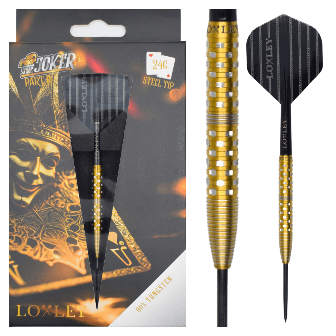 Loxley Joker Part II 90% Tungsten Steel Tip Darts Package