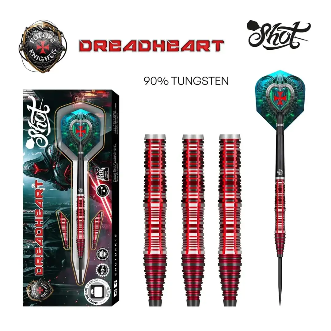 Shot Future Knights Dreadheart Steel Tip Dart Set 