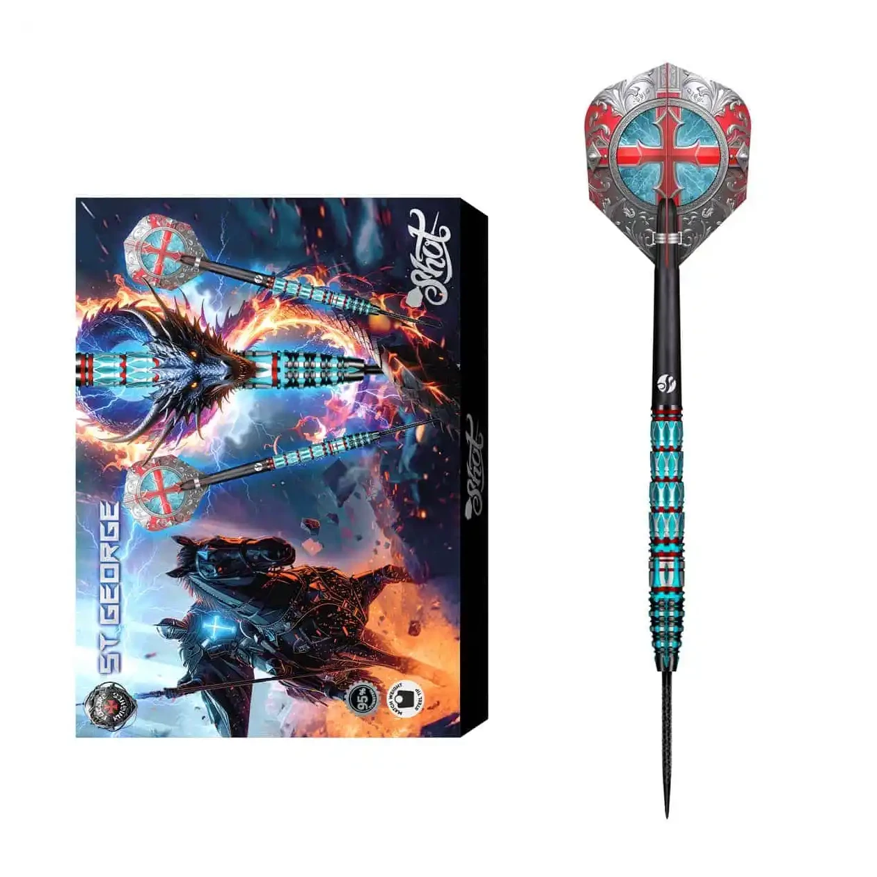 Shot Future Knights St George 95% Tungsten Steel Tip Darts