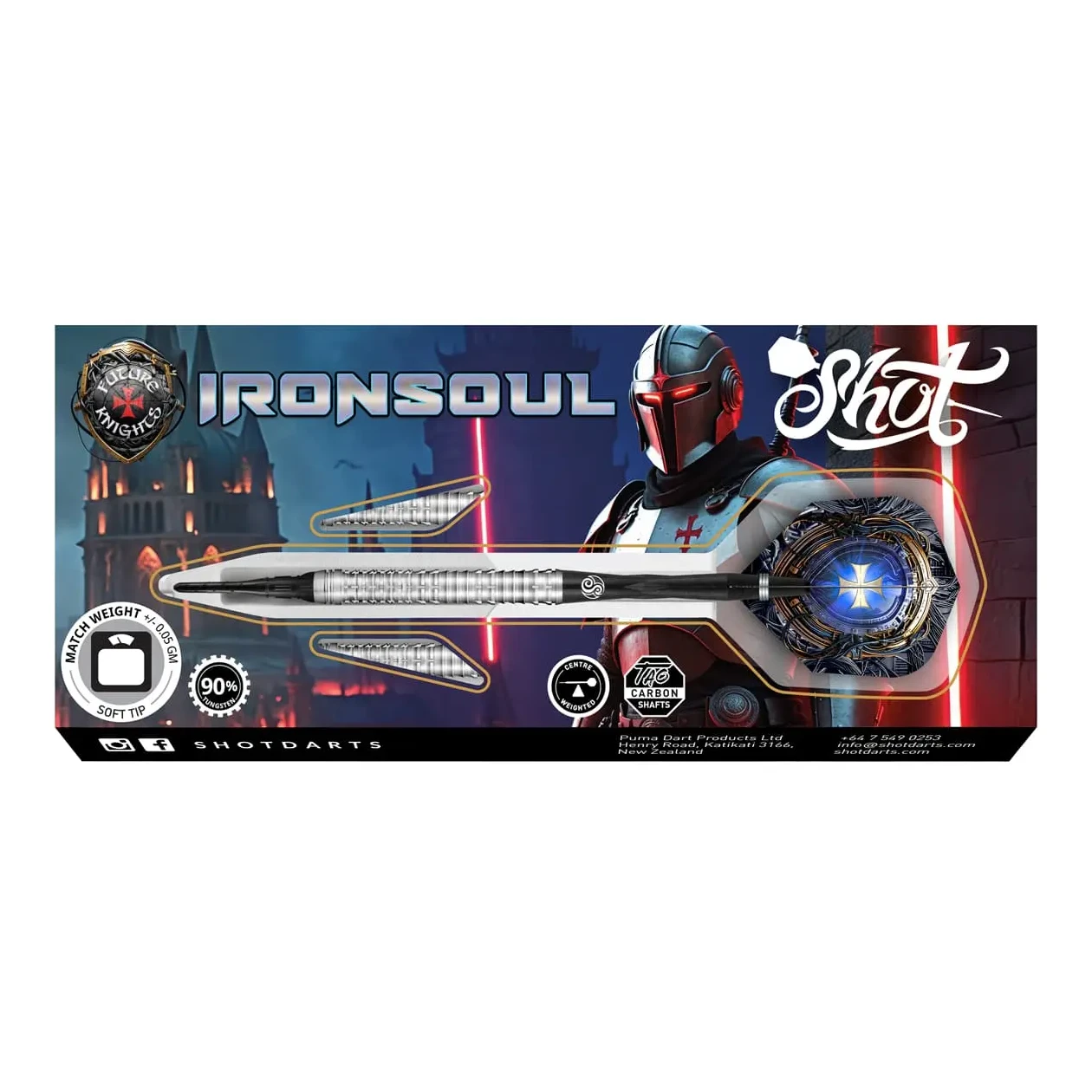 Shot Ironsoul Steel tip darts packaging