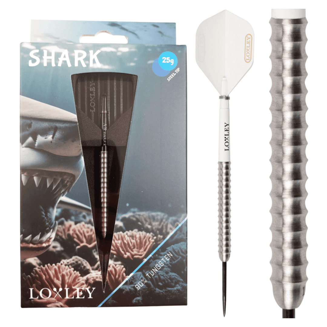 Loxley Shark 90% Tungsten Steel Tip Darts Package