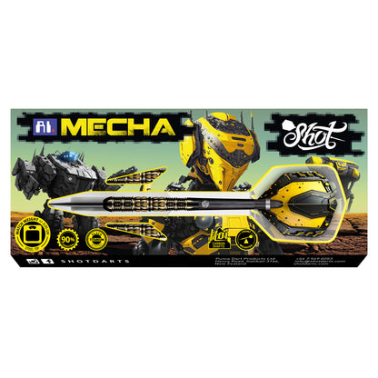 Shot AI Mecha Steel Tip Dart Set 90% Tungsten Barrels 25g
