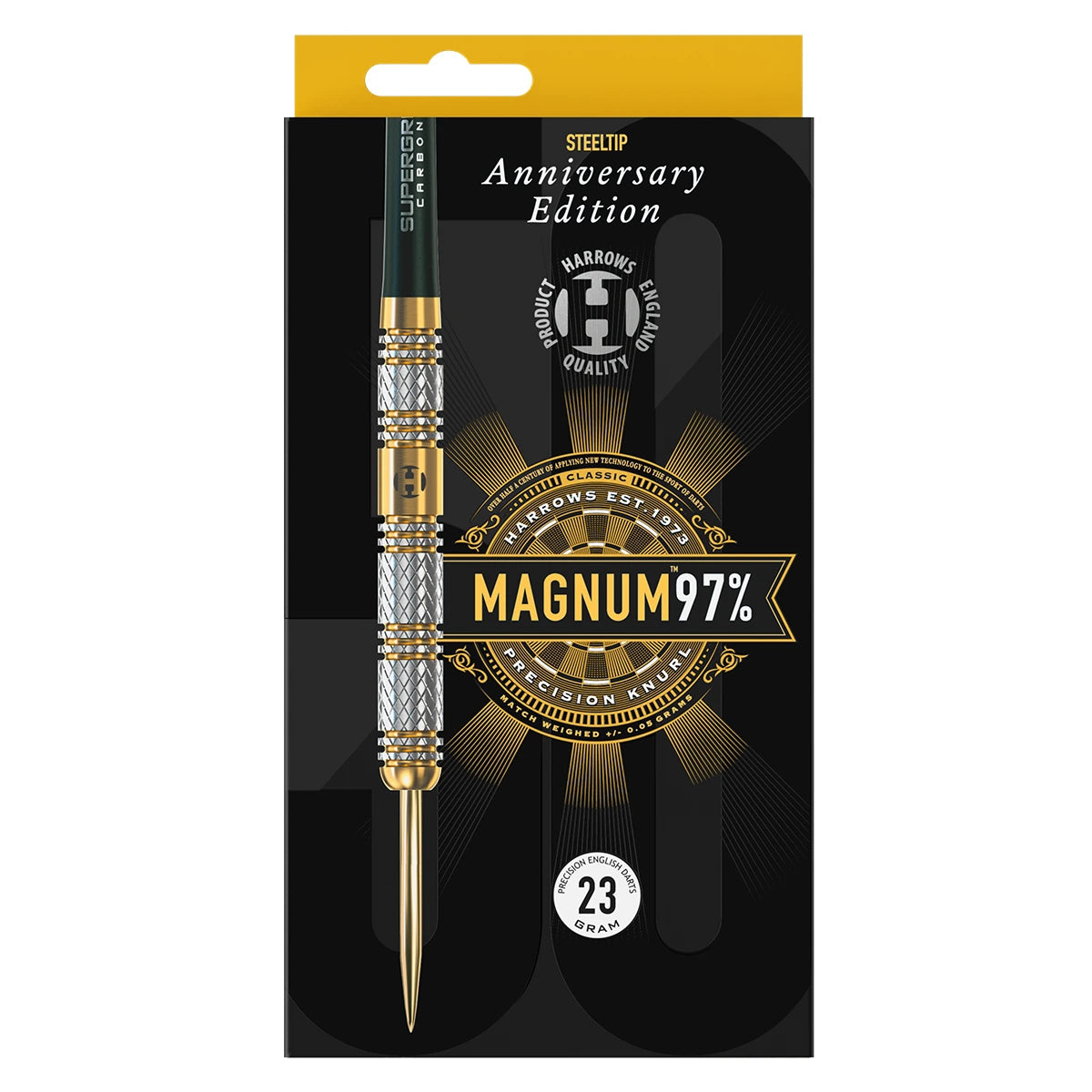 Harrows Magnum 23g 97% Tungsten Steeltip 50th Anniversary Darts