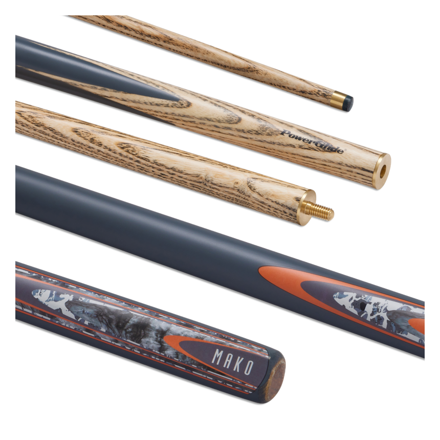 PowerGlide Mako Centre Jointed Snooker Cue 10mm Tip