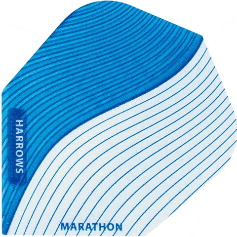 Harrows Marathon Blue White Dart Flights