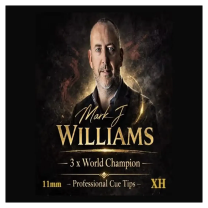 Mark J Williams Professional Snooker Cue Tips – Pack of 3